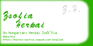 zsofia herpai business card